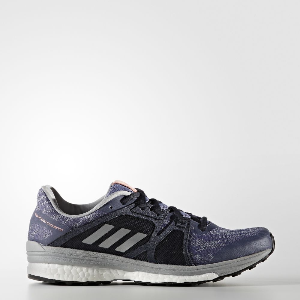 Adidas Supernova Sequence 9 - παπουτσια για τρεξιμο γυναικεια - Μωβ/Ασημι Μεταλλικός/Γκρι,Μέγεθος: E